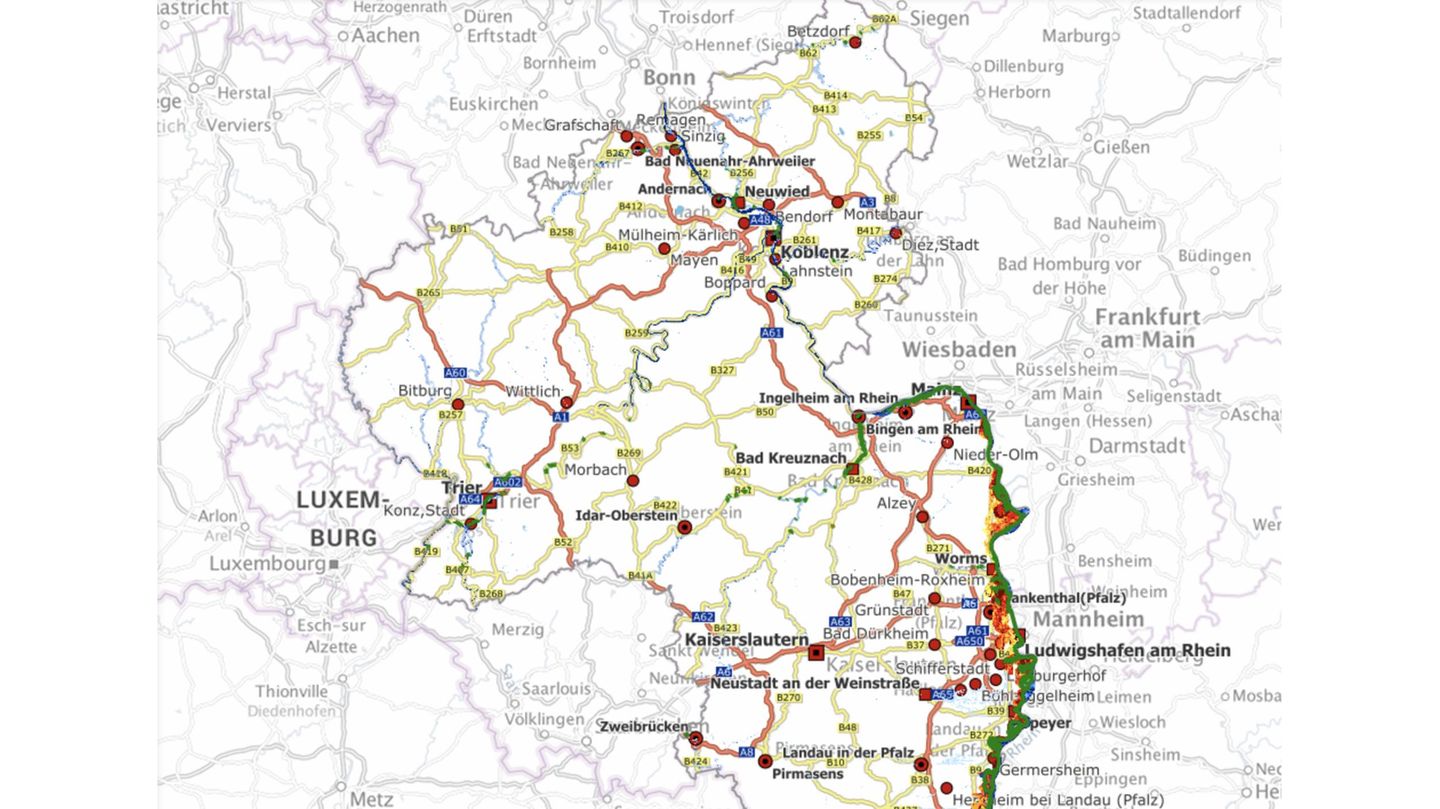 Die Hochwassergefahrenkarte für Rheinland-Pfalz erreicht man über folgenden Link:  gda-wasser.rlp-umwelt.de/GDAWasser/client/geoportal-wasser/build/index.html?applicationId=46083