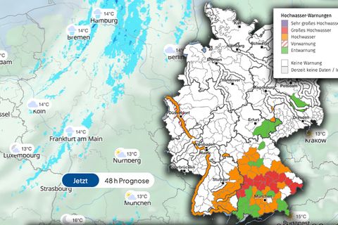Unwetter Hochwasser Karten