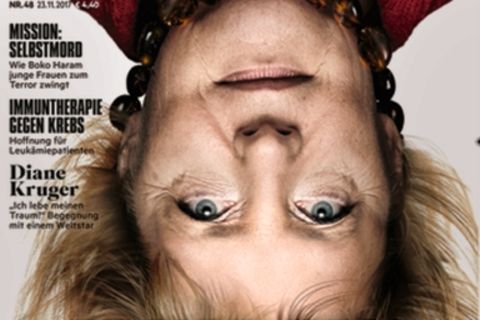 Stern-Titelbild, auf dem Angela Merkel kopfüber zu sehen ist