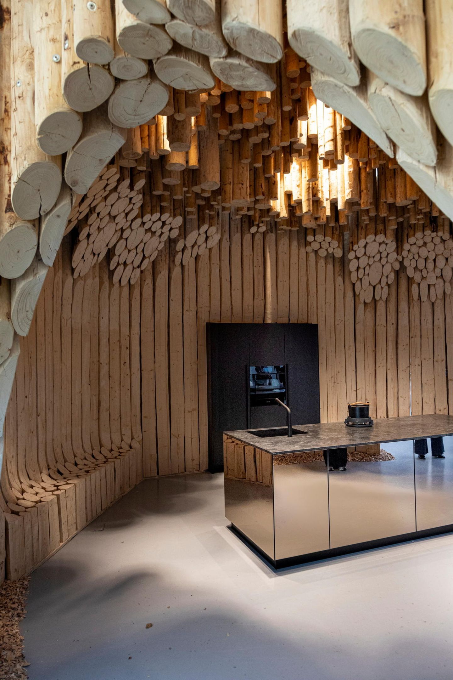 Messestand aus Holz für Küche von Next 125