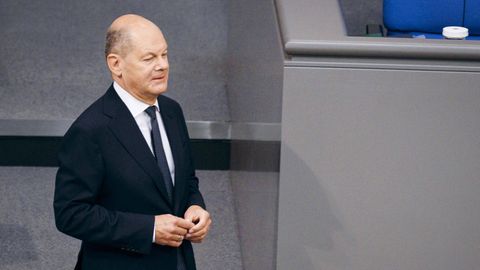 Bundeskanzler Olaf Scholz hielt am Donnerstag eine Regierungserklärung im Bundestag