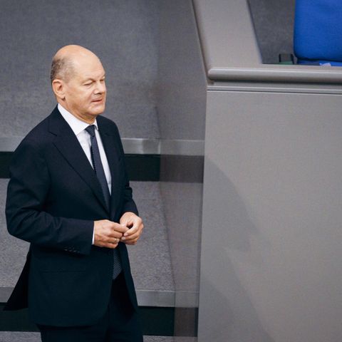 Bundeskanzler Olaf Scholz hielt am Donnerstag eine Regierungserklärung im Bundestag
