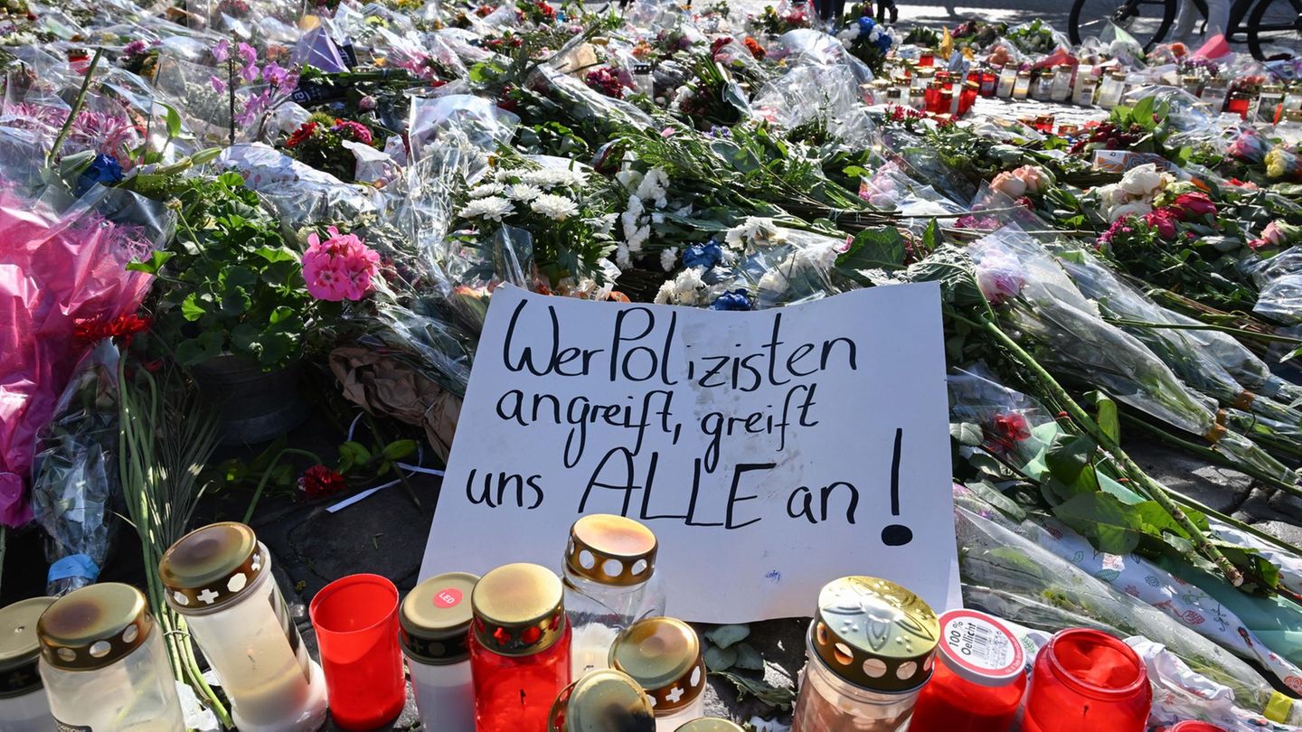 Trauer um Polizisten Rouven L. aus Mannheim