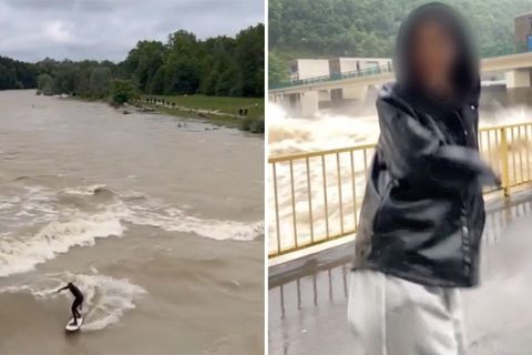 Hochwasser-Tourismus: Tiktoker bringen sich für Klicks in Lebensgefahr