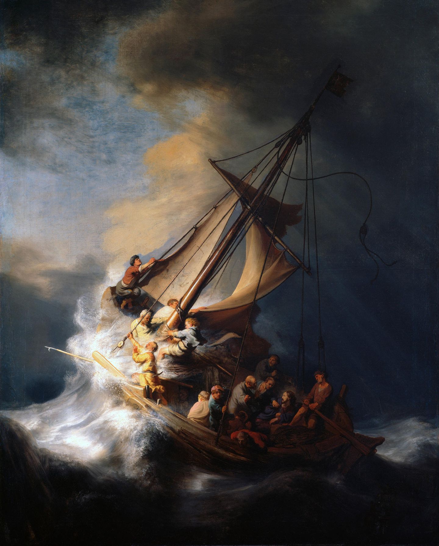 Das Gemälde von Rembrandt – "Christus im Sturm auf dem See Genezareth"