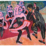 Das Bild zeigt Ernst Ludwig Kirchners Gemälde "Tanz im Varieté" von 1911