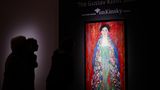 Blick auf das "Bildnis Fräulein Lieser" von Gustav Klimt im Rahmen der Auktion im April 2024 in Wien