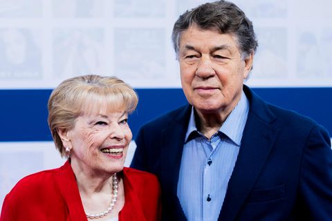 Otto Rehhagel, ehemaliger Fußballtrainer, kommt mit Beate Rehhagel zur Bertelsmann-Party