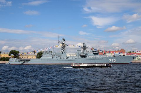 Ein Kriegsschiff der russischen Streitkräfte, In der kommenden Woche werden sie in Kuba erwartet