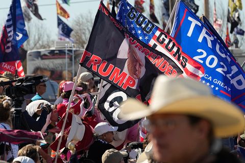 Demonstranten in Quemado, Texas
