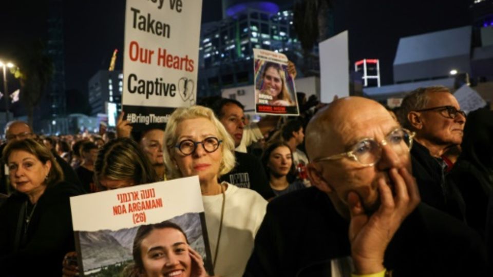 Demonstration für Freilassung von Geiseln in Tel Aviv
