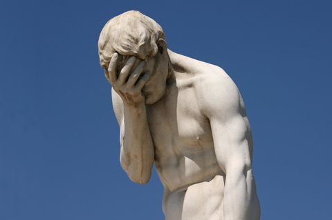 Mann Statue Facepalm Dickpics