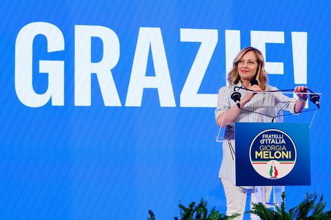 Klare Wahlsiegerin in Italien: Ministerpräsidenten Giorgia Meloni