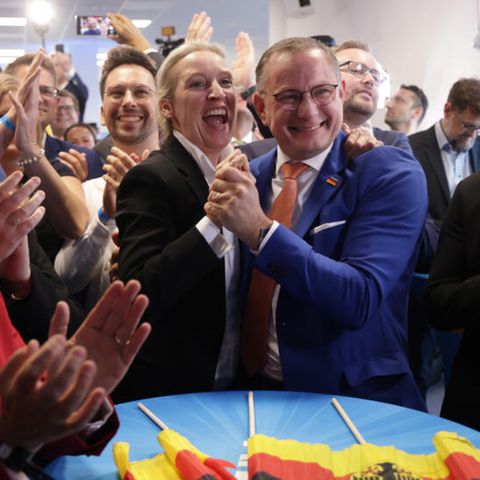 AfD feiert die Ergebnisse der Europawahl