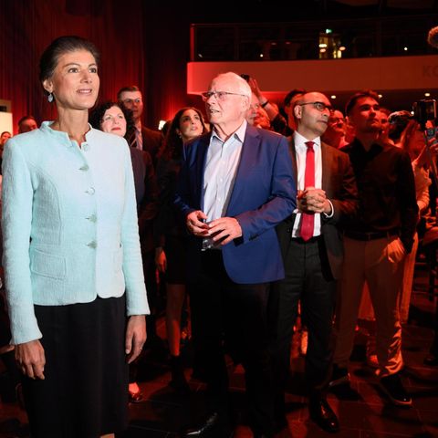Sahra Wagenknecht bei der Europawahl-Party des BSW