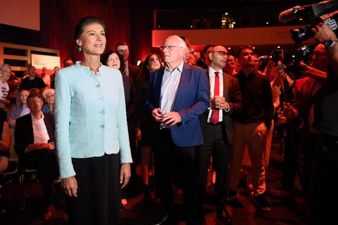 Sahra Wagenknecht bei der Europawahl-Party des BSW