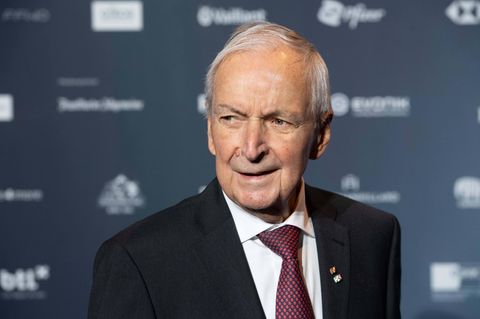 Klaus Töpfer bei der Verleihung des Deutschen Nachhaltigkeitspreises im November 2023
