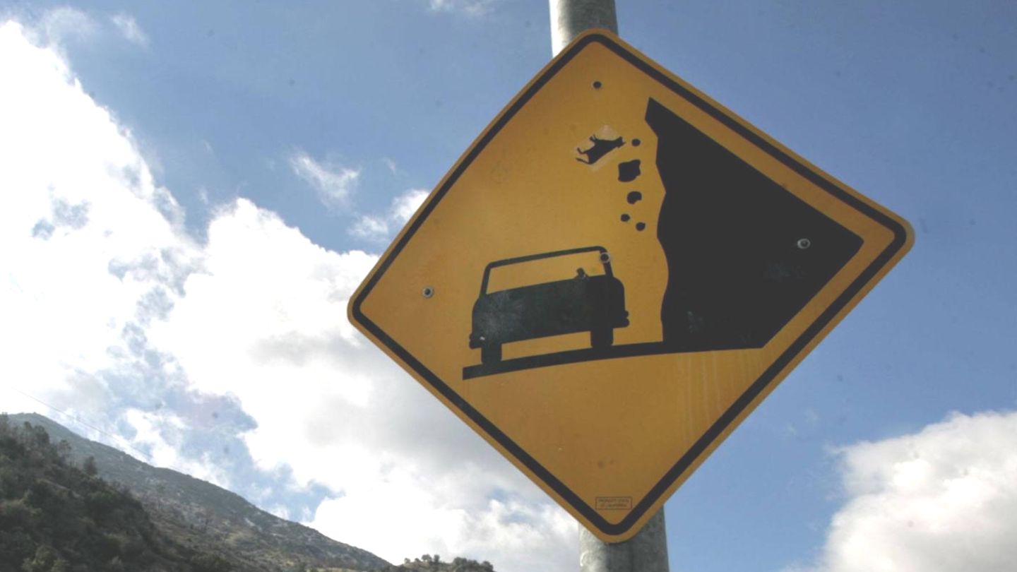 Verkehrsschild Schild Fallende Kühe