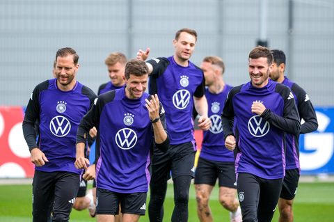 Bitte recht freundlich: Gute Laune im DFB-Camp