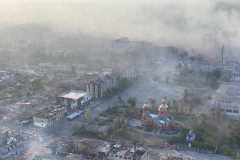 Archivbilder zeigen eine nach russischem Angriff zerstörte Region in der Ukraine