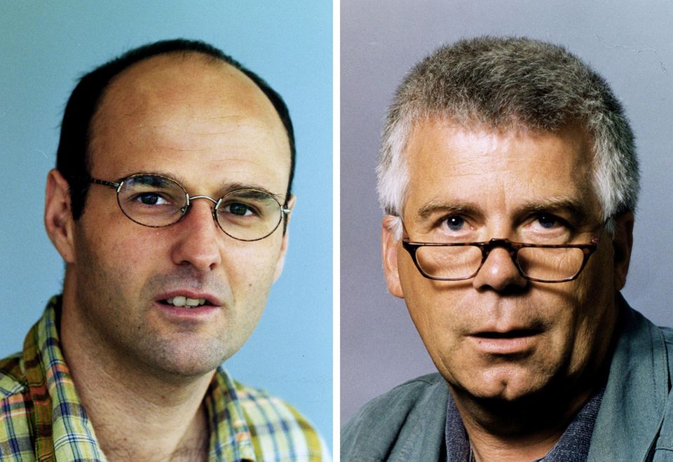 Fotojournalist Volker Krämer, links, und Nachrichtenredakteur Gabriel Grüner vom deutschen Magazin „Stern“.