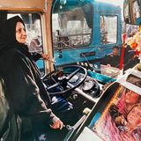 Busfahrerin im Iran, fotografiert von Volker Krämer