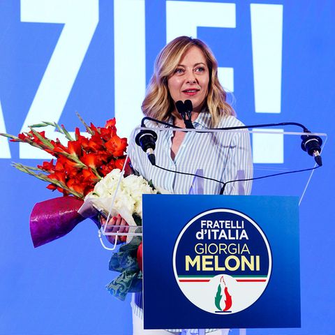 Georgia Meloni, Gastgeberin des diesjährigen G7-Gipfels, nach ihrem Sieg bei den Europawahlen