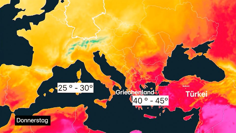 Temperaturen bis zu 45 Grad: Griech