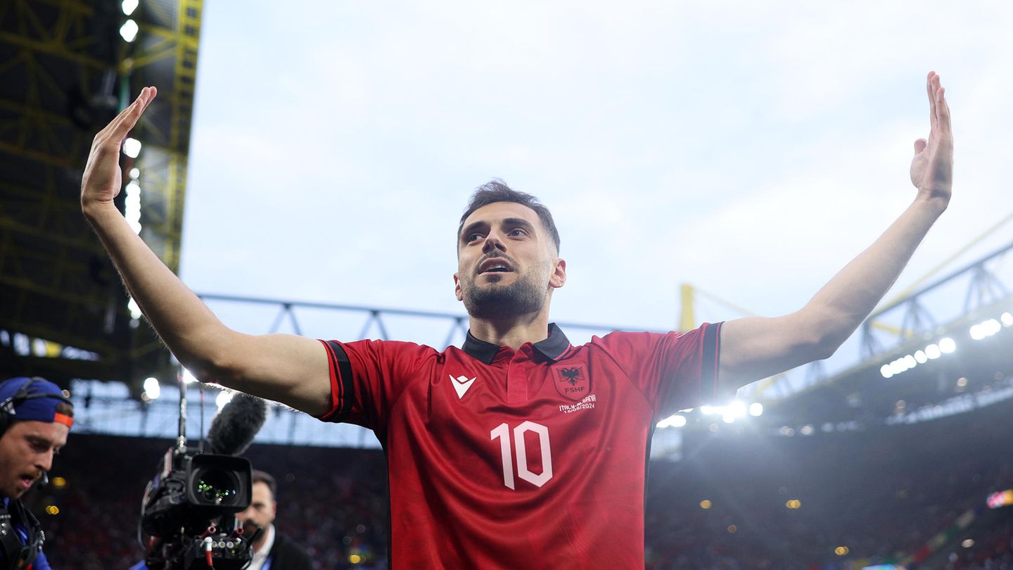 Nedim Bajrami: Schon nach 23 Sekunden hat's geklingelt: Albanien gelingt schnellstes Tor der EM-Geschichte