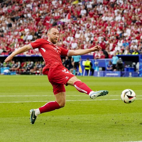 Christian Eriksen stand gegen Slowenien erstmals nach seinem Herzstillstand im Jahr 2021 wieder bei einer EM auf dem Fußballfeld