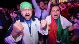 Italienische Fans bejubeln das EM 2:1 gegen Albanien