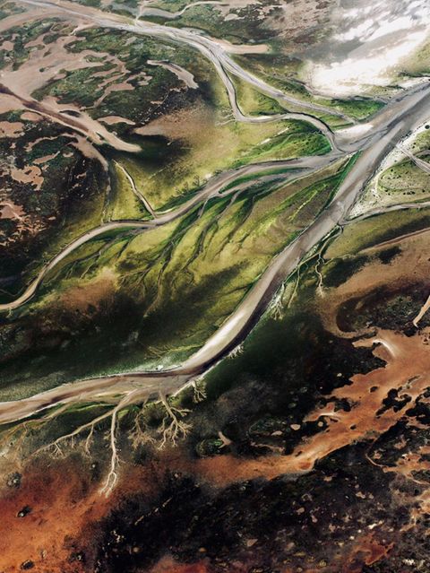 Die Elbmündung von Scharhörn aus der Luft aufgenommen