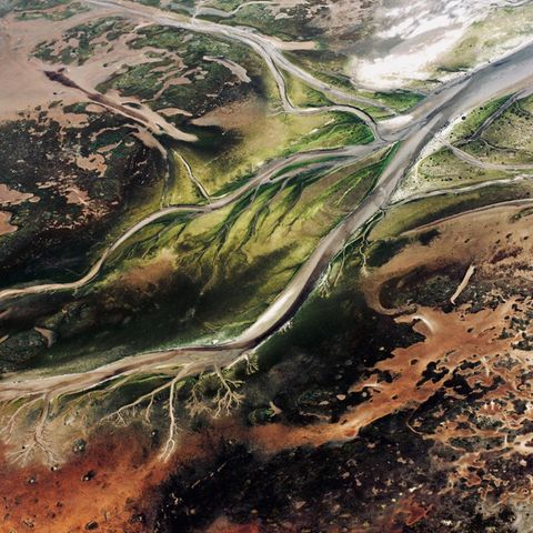 Die Elbmündung von Scharhörn aus der Luft aufgenommen