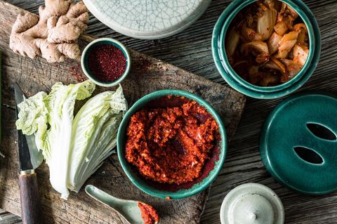 angerichtetes koreanisches Kimchi