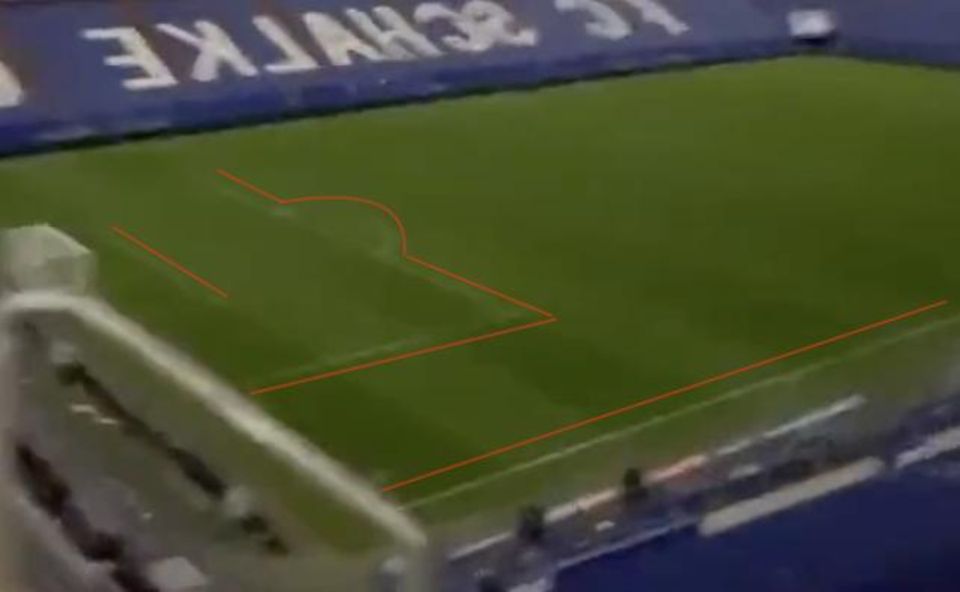 Englishman falls asleep in the stadium Englishman falls asleep in the stadium: pitch markings visible