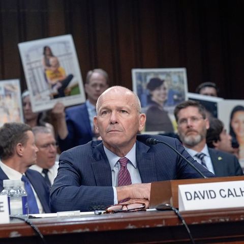 Boeing-Chef Calhoun bei einer Anhörung im US-Senat