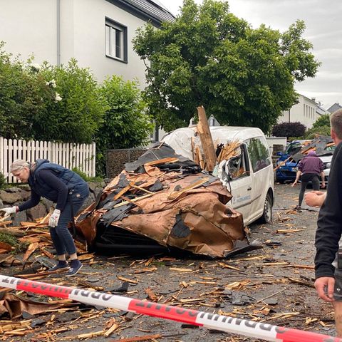 Tornado Schäden in der Stadt Hagen