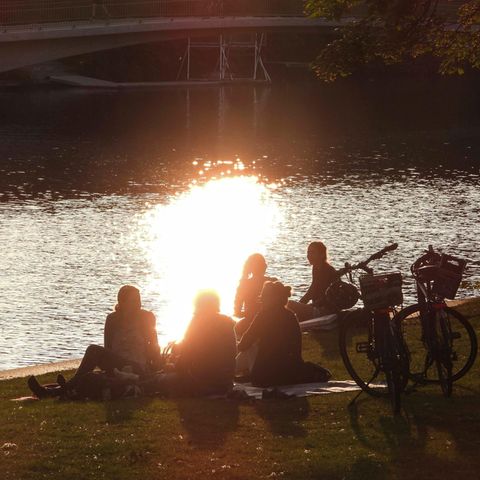 Sommersonnenwende: Sonnenuntergang
