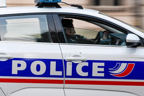 Ein Polizeiauto in Frankreich