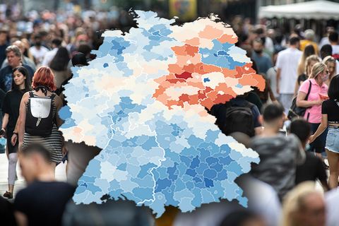 Deutschland Bevölkerung Karte