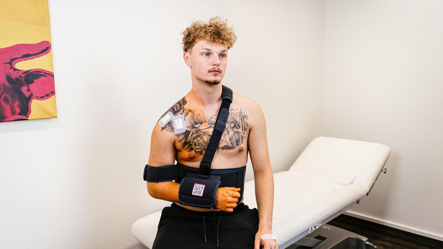 Patient mit einer Schulterverletzung