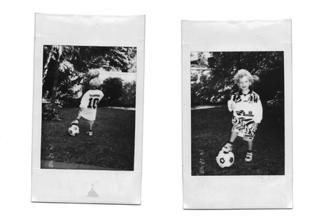 Hoffen auf die EM: stern-Redakteur Yannik Schüller als Kind im Fußball-Trikot