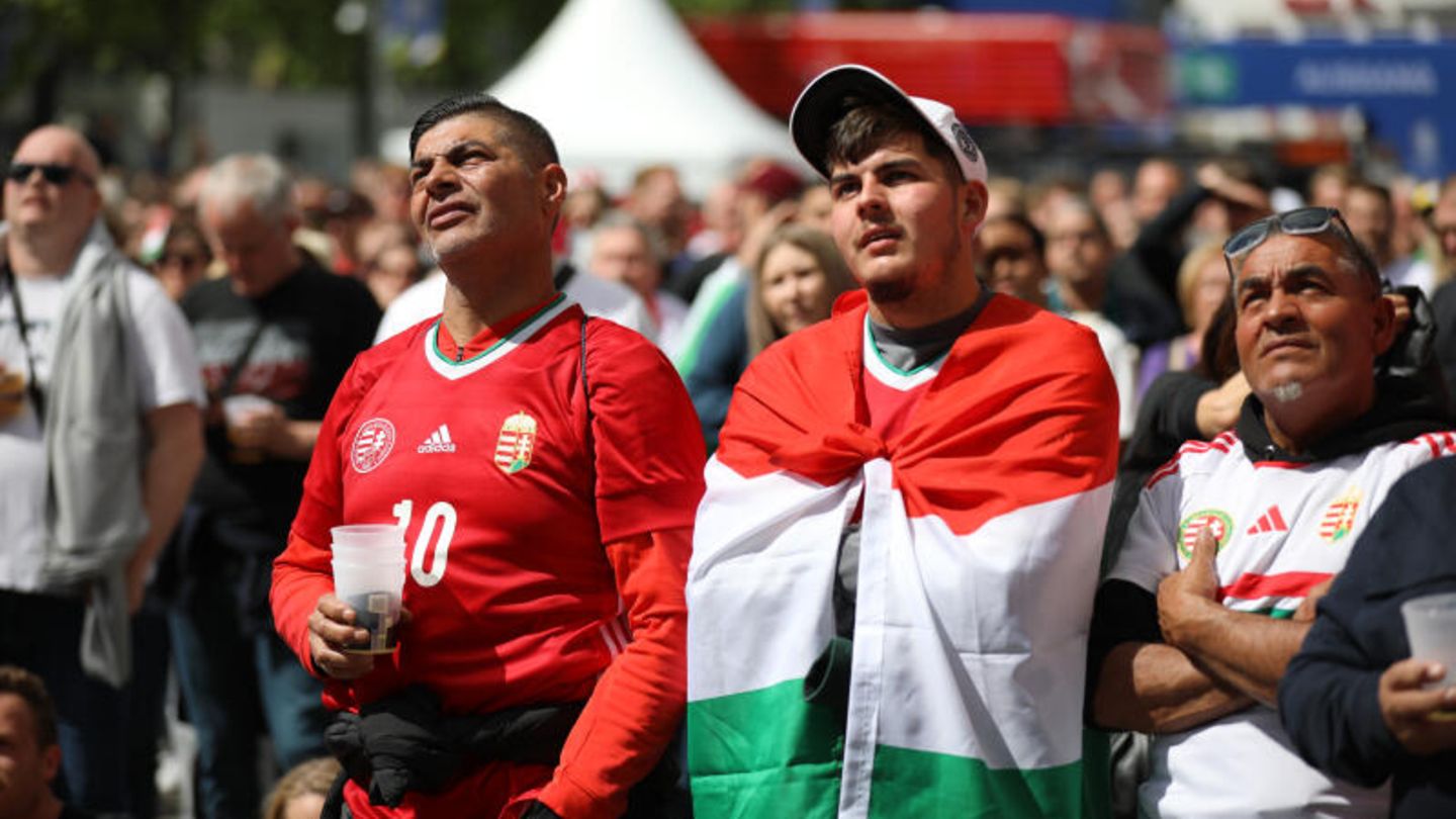 Ungarische Fans bei einem Spiel der EM 2024