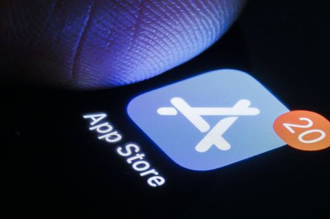 Icon von Apples App-Store auf einem Bildschirm
