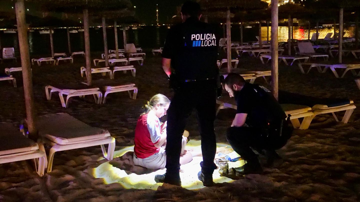 Mallorca, Betrunkene am Strand