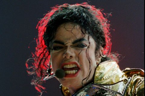 Michael Jackson auf der "HIStory"-Welttournee 1996 bei einem Konzert in Amsterdam