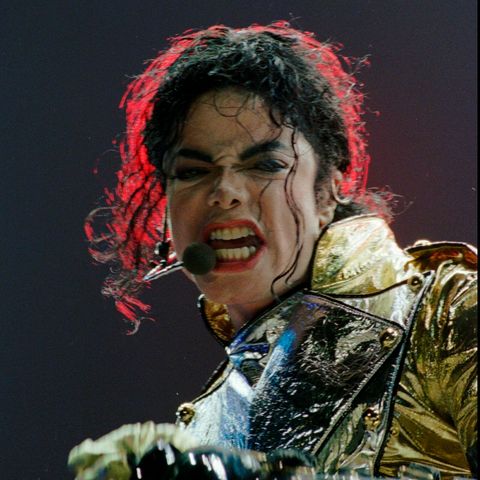 Michael Jackson auf der "HIStory"-Welttournee 1996 bei einem Konzert in Amsterdam