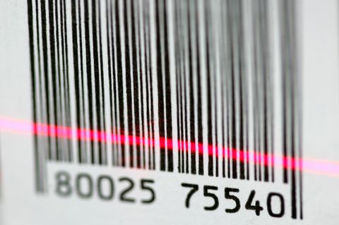 Ein Barcode wird gescannt