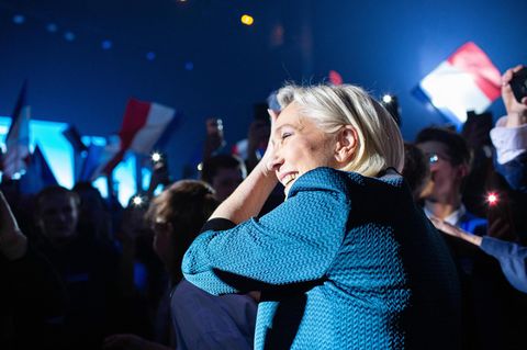 Marine Le Pen bei einer Wahlveranstaltung
