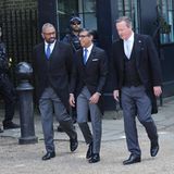 Auch Politik-Prominenz war vor Ort: Der britische Premierminister Rishi Sunak, Außenminister Lord David Cameron and Innenminister James Cleverly erschienen zum feierlichen Empfang.